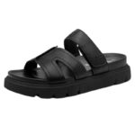 Tamaris 1-27412-46-001 Vegan Πλατφόρμες Μαύρες με Velcro και Τακούνι 4cm - Image 5
