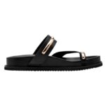 Tamaris 1-27415-46-001 Δερμάτινα Footbed Σανδάλια Slides χωρίς Κούμπωμα