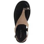 Tamaris 1-28142-46-341 Δερμάτινα Flat Σανδάλια ANTI-slide και  Άνεση - Image 3
