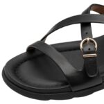 Tamaris 1-28231-46-001 Δερμάτινα Πέδιλα Μαύρα με Τακούνι 5cm και TOUCH-IT - Image 3