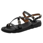 Tamaris 1-28231-46-001 Δερμάτινα Πέδιλα Μαύρα με Τακούνι 5cm και TOUCH-IT - Image 4