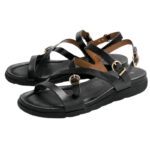 Tamaris 1-28231-46-001 Δερμάτινα Πέδιλα Μαύρα με Τακούνι 5cm και TOUCH-IT - Image 6