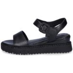 Tamaris Δερμάτινα Πέδιλα 1-28247-46-001 Σφηνοειδές Τακούνι 5cm Μαύρα - Image 7