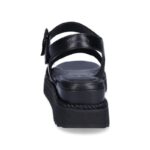 Tamaris Δερμάτινα Πέδιλα 1-28247-46-001 Σφηνοειδές Τακούνι 5cm Μαύρα - Image 8