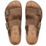 Ανδρικά Δερμάτινα Ανατομικά Σανδάλια Fantasy Sandals 001 Brown Nubuck - Image 5