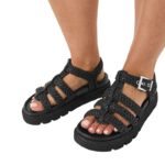 Μαύρα Σφηνοειδή Σανδάλια Modern Wedge και Touch-It Tamaris 1-28402-46-001 - Image 6