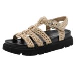 Μπεζ Σφηνοειδή Σανδάλια Modern Wedge και Touch-It Tamaris 1-28402-46-400 - Image 3