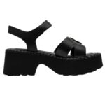 Πλατφόρμα 8cm και Velcro Tamaris 1-28377-46-003 Δερμάτινα Σανδάλια