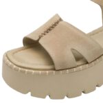 Πλατφόρμα 8cm και Velcro Tamaris 1-28377-46-341 Δερμάτινα Σανδάλια - Image 5
