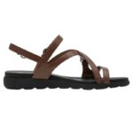Tamaris 1-28231-46-304 Δερμάτινα Πέδιλα Καφέ με Τακούνι 5cm και TOUCH-IT