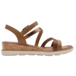 Vegan Σανδάλια Πλατφόρμες με Touch-It Tamaris 1-28713-46-306 καφέ