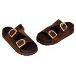 Γυναικεία Σανδάλια Flatforms Ragazza 01253 Καφέ Δέρμα - Image 5