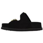 Γυναικεία Σανδάλια Flatforms Ragazza 01253 Μαύρο Δέρμα