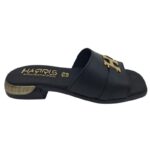 HARRIS Γυναικεία Δερμάτινα Σανδάλια 551-1216 Μαύρο Δέρμα